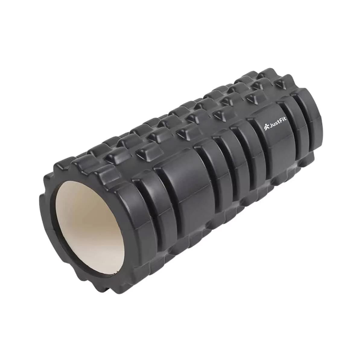 33cm "Foam Roller" without spikes Ø 14cm JustFit 1 133cm foam massage roller without spikes Ø 14cm black 1