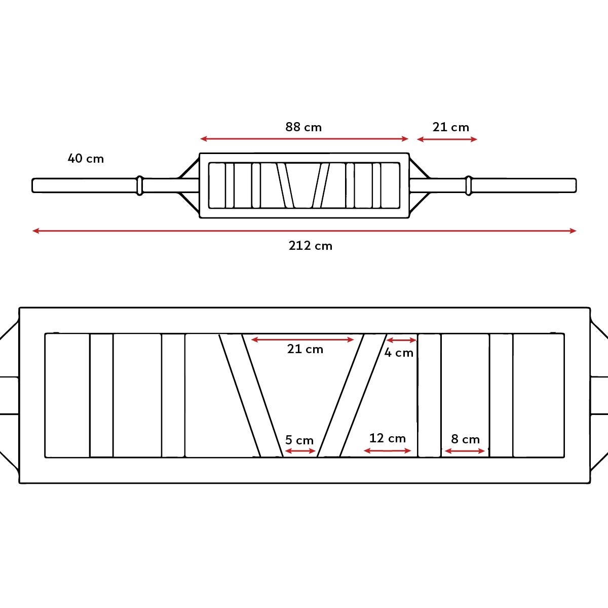 Barra Multi Grip 210cm Ø 50mm + 2 topes de disco 4 7640344757050 multigrip 01