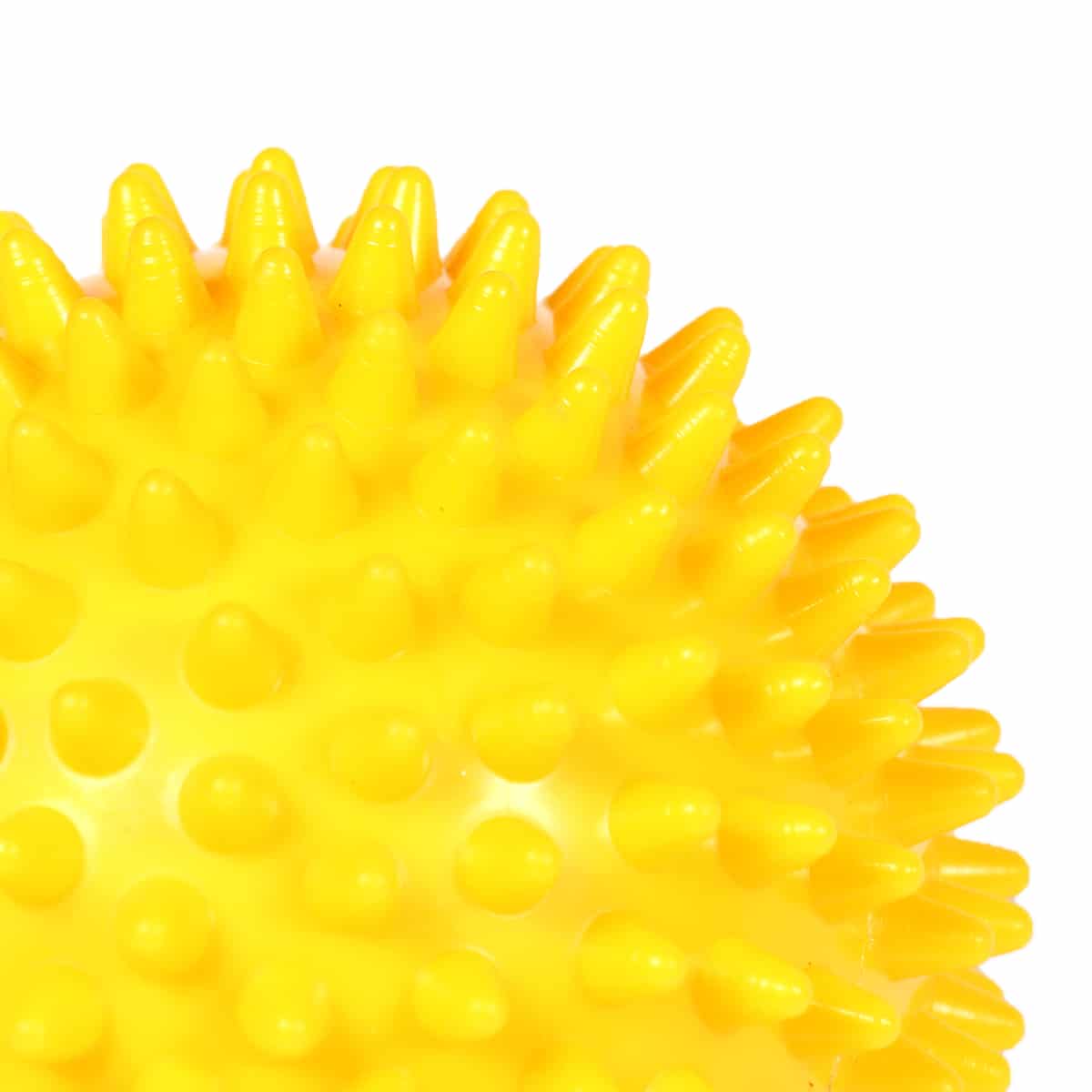 Balle massage à picots durs pour thérapie musculaire JustFit 2 Balle massage a picots pointes PVC pour therapie musculaire Jaune 2