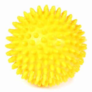 Balle massage à picots durs pour thérapie musculaire JustFit 4 Balle massage a picots pointes PVC pour therapie musculaire Jaune