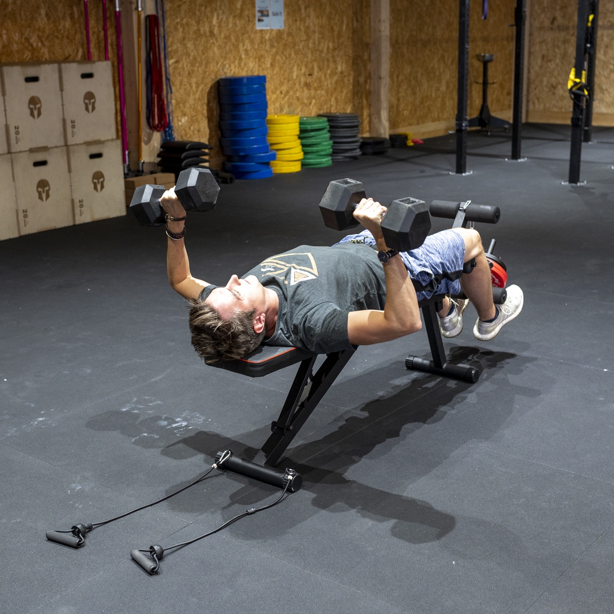 Multifunktionale Hantelbank aus Stahl GladiatorFit 4 Multi-Funktions-Hantelbank aus Stahl