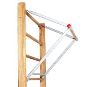 Barra de elevação em aço de 65 cm para barras de parede de madeira JustFit 3 Barra de aço de 65 cm para treliça de madeira
