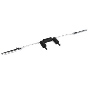 220cm Ø50mm steel "Safety Squat Bar" + 2 disc stops 7 Barre squat Safety en acier 220cm alesage 50mm 2 stop disques