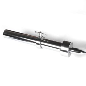 220cm Ø50mm steel "Safety Squat Bar" + 2 disc stops 12 Barre squat Safety en acier 220cm alesage 50mm 2 stop disques 4