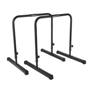 Barres parallèles / station dips 3 hauteurs en acier renforcé GladiatorFit 7 Barres paralleles station dips en acier