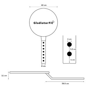 Zielscheibe aus Stahl für Medizinball und Wallball Ø 40cm GladiatorFit 13 Stahlziel für Medicine Ball und Wall Ball Fixierungen 5