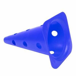 38cm 3-hole cone for Ø 25mm stakes Omada 14 Sport cone drills 12 holes for milestones 38cm set of 2 Blue 2