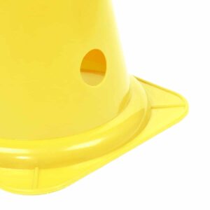 38cm 3-hole cone for Ø 25mm stakes Omada 11 Sport cone drills 12 holes for milestones 38cm set of 2 Yellow 2