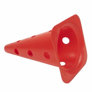 38cm 3-hole cone for Ø 25mm stakes Omada 10 Sport cone drills 12 holes for milestones 38cm set of 2 Red 1