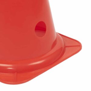 Cono da 52 cm 4 fori per picchetti da Ø 25 mm 4 Punte a cono sportive 12 fori per pietre miliari da 38 cm set di 2 Rosso 2
