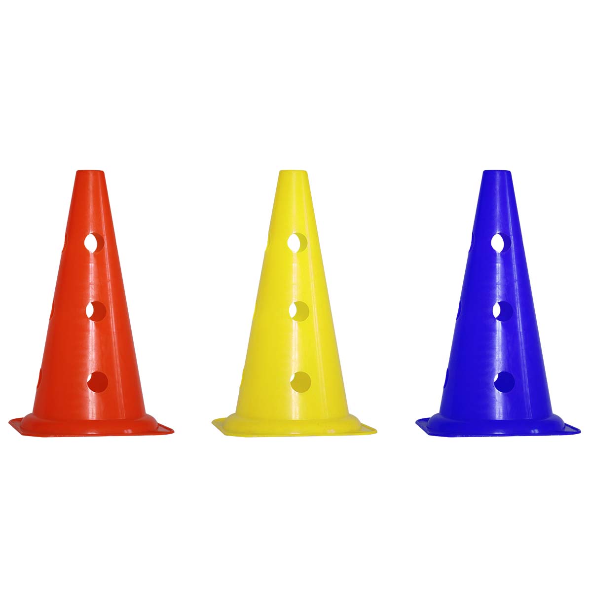 38cm 3-hole cone for Ø 25mm stakes Omada 1 Sport cone drill 12 holes for milestones 38cm lot of 2