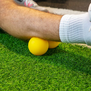 Double balle de massage en ébonite "Foam Ball" Ø 6cm JustFit - Thumbnail Image 2