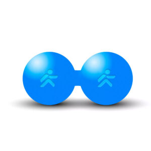 Double ebonite massage ball “Foam Ball” Ø 6cm dark blue