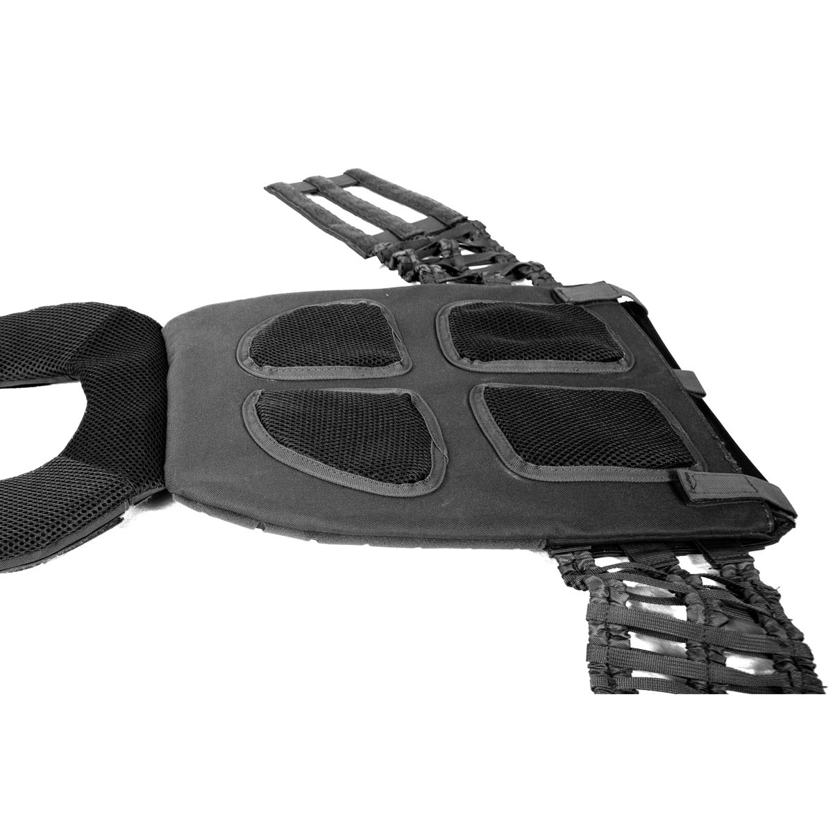 Tactical weighted vest with black plates