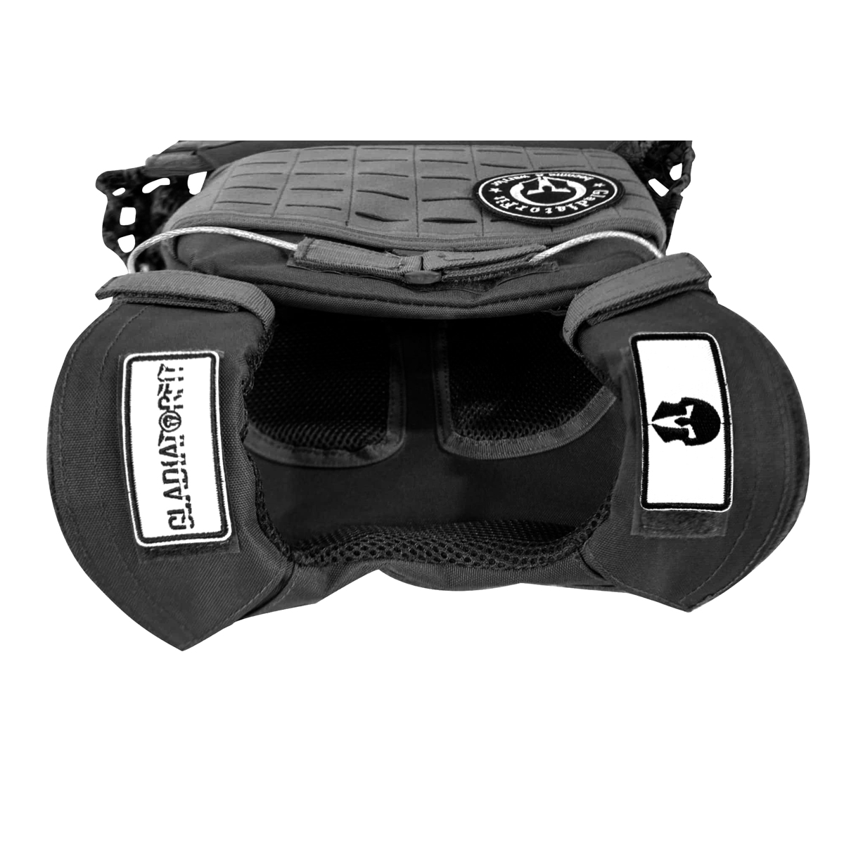 Tactical weighted vest with black plates