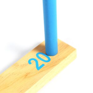 Houten ringwerpen met 5 staken Omada 5 Houten ringtjesspel met 5 pinnen 3