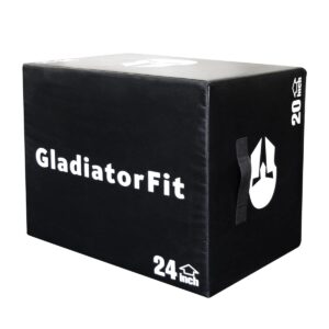 GladiatorFit 3 em 1 Foam Jumping Plyobox 5 Plataforma de salto de espuma Plyo Box 50x60x75cm
