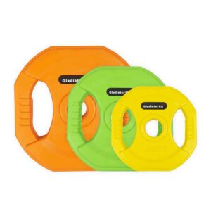 Pomp rubber halterschijven met handgrepen Ø 31mm GladiatorFit (set van 2) 11 Gewicht pomp pakket