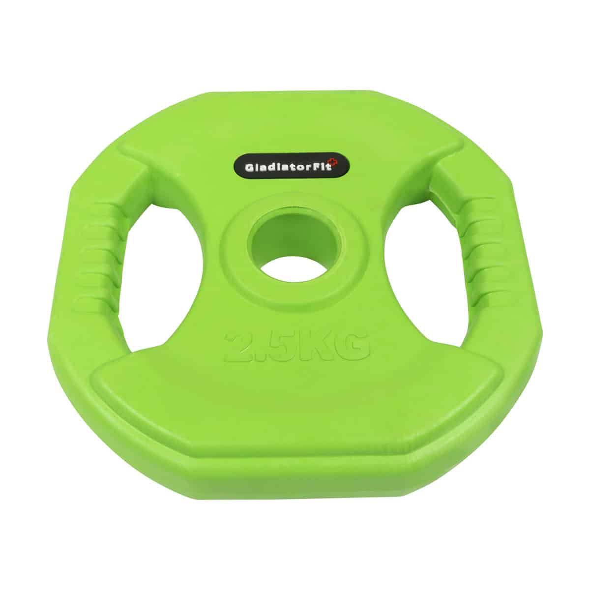 Pomp rubber halterschijven met handgrepen Ø 31mm GladiatorFit (set van 2) 7 Pompgewicht 25kg 1
