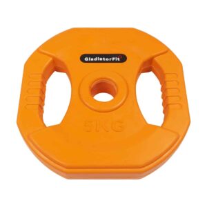 Pomp rubber halterschijven met handgrepen Ø 31mm GladiatorFit (set van 2) 20 Pompgewicht 5kg 1