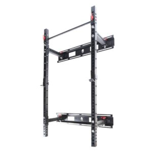 GladiatorFit "Foldable Wall Mount" (suporte de parede dobrável) estação de suporte de parede em aço 8 Suporte de parede para cross training em aço 110x60x230cm com fixações