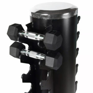 Rack de rangement vertical en acier 125cm pour 10 paires d'haltères GladiatorFit 5 Rack de rangement vertical en acier 125cm pour 10 paires d’haltères 2
