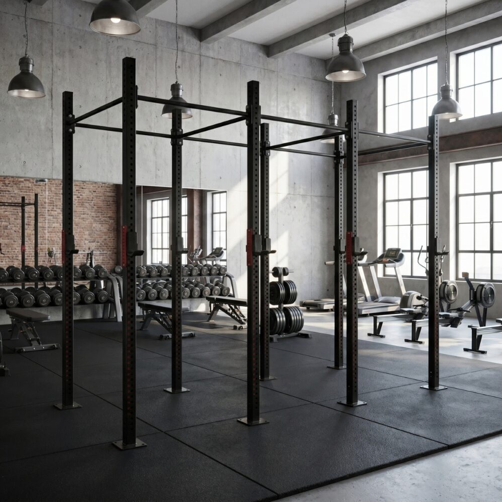 Station rig cage cross training Bodenbefestigung 3 Module | Rigs ...