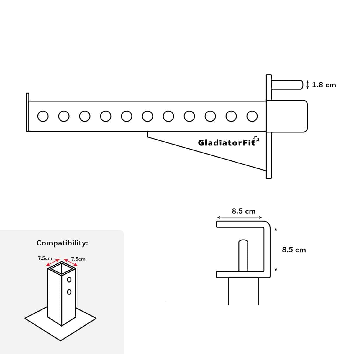 Safety squat rack 18mm
