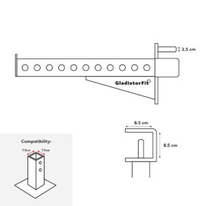 Squat rack safety support 25mm