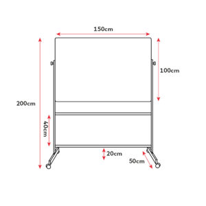 Magnetische Weißwandtafel 100x150cm mit Rollen Ergovia 4 Magnetische Weißwandtafel 100x150cm mit Rollen Ergovia - Thumbnail Image 2