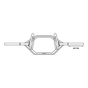 Barra de acero hexagonal Ø 50 mm GladiatorFit 10 Barra olímpica de acero hexagonal O 50mm 2