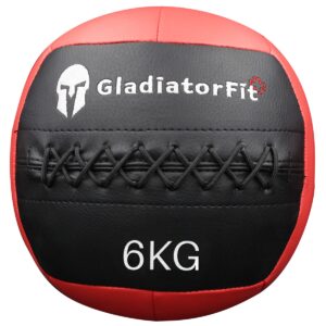 Bola de parede ultra-resistente em pele sintética GladiatorFit 6 Bola de parede de couro sintético ultra-resistente 6kg