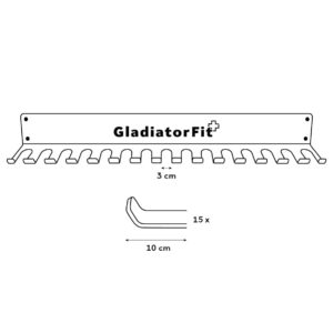 Rack de rangement mural en acier pour élastiques et cordes GladiatorFit 10 rangement corde a sauter