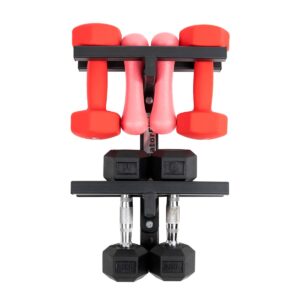 Portaoggetti a parete in acciaio per manubri GladiatorFit 12 Contenitore a parete per i pesi 8