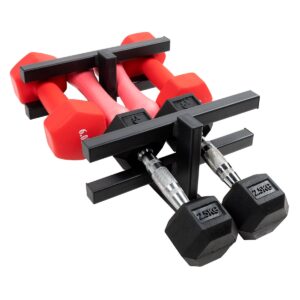 Portaoggetti a parete in acciaio per manubri GladiatorFit 13 Contenitore a parete per i pesi 9