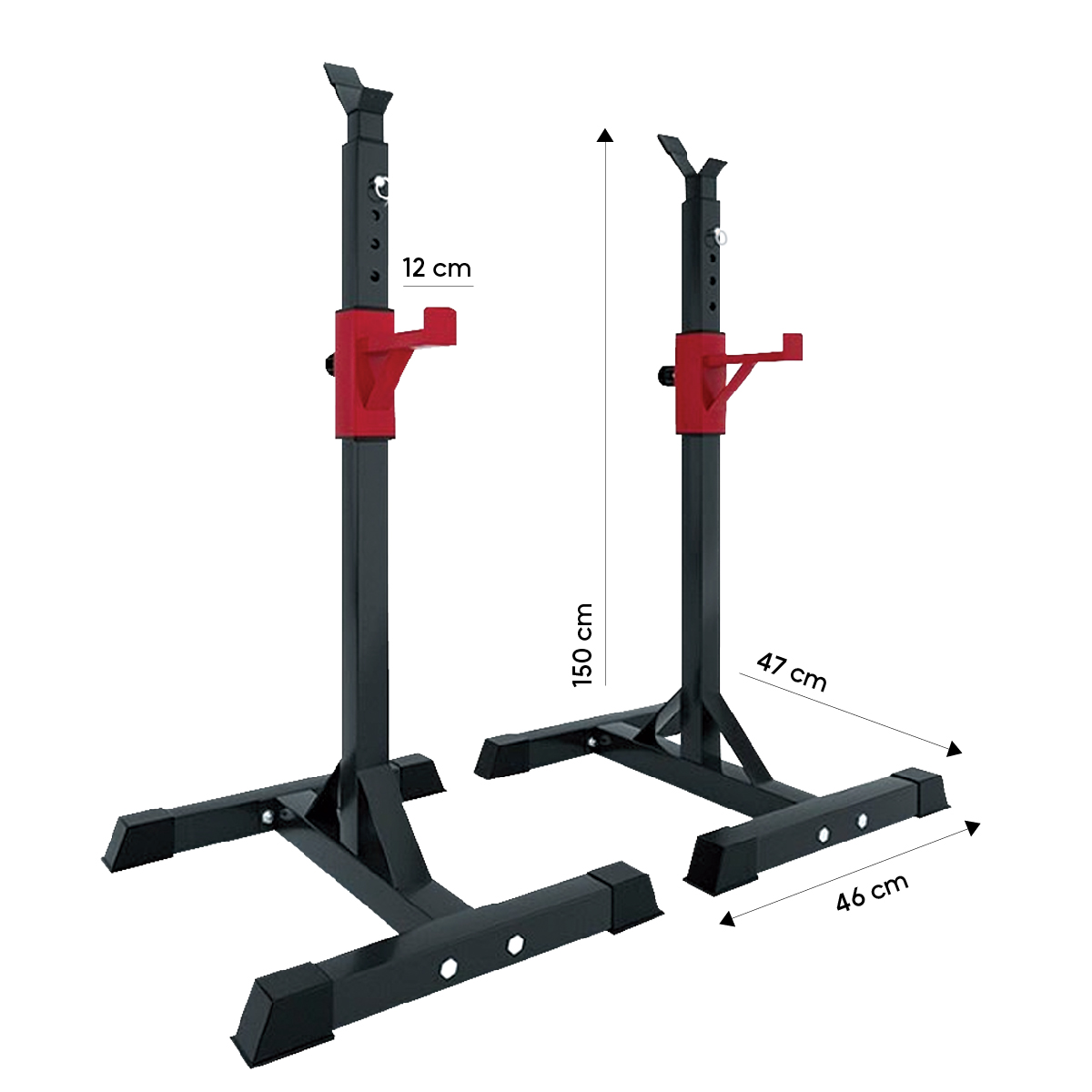 GladiatorFit verstellbare Stangenauflagen 90 bis 150 cm (Satz von 2) 5 GladiatorFit verstellbare Stangenauflagen 90 bis 150 cm (Satz von 2) – Bild 5