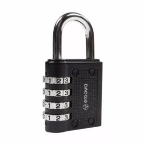 Cadenas à code en aluminium avec combinaison programmable Ergovia 4 7640344758422 Aluminum code padlock with programmable combination