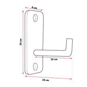 Single steel hook for rack, rig or wall GladiatorFit 8 7640344759214 Hook 01