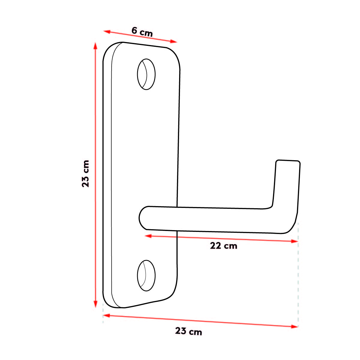 Single steel hook for rack, rig or wall GladiatorFit 4 7640344759214 Hook 01