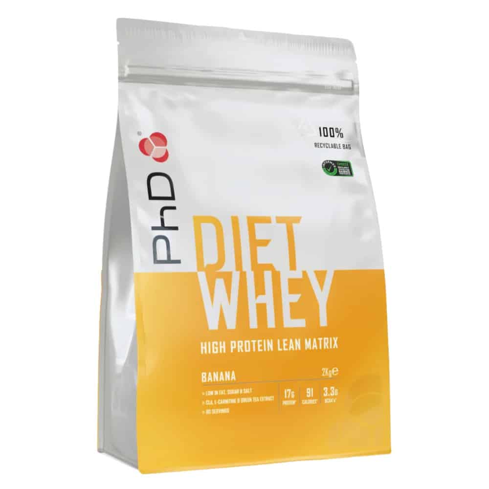 Proteína Diet Whey 2kg PhD Nutrition 1 PHD Diet Whey Bolsa de 2 kg Plátano