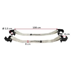 Cinghie di sicurezza 110x8cm per rack e gabbia per squat (set di 2) 8 Cinghia di sicurezza 1