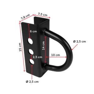 Rope hook fastener for rig or rack 9 battle rope hook for rack