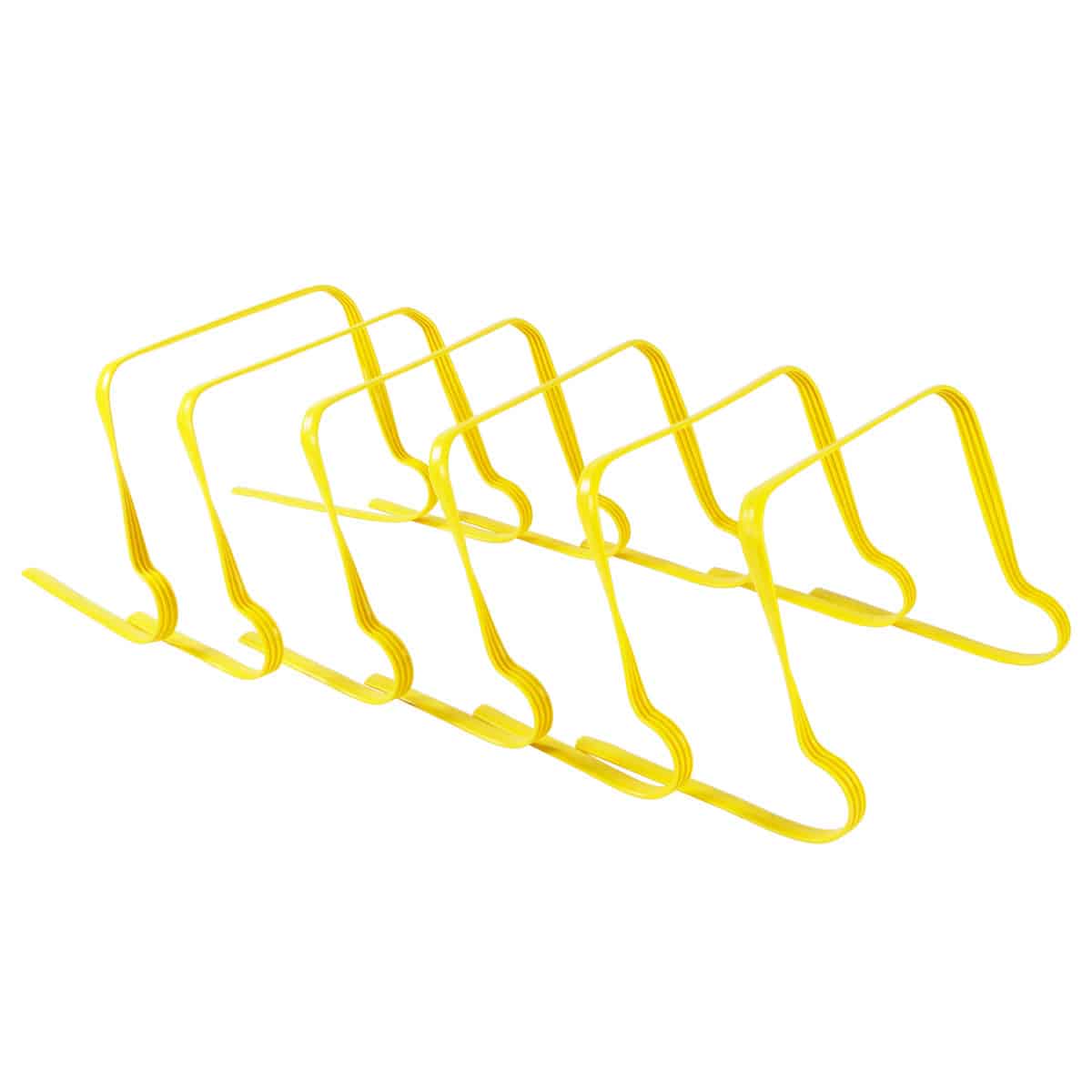 Barreiras de velocidade flexíveis de 30 cm (conjunto de 6) 1 Conjunto de 6 sebes Flex amarelas