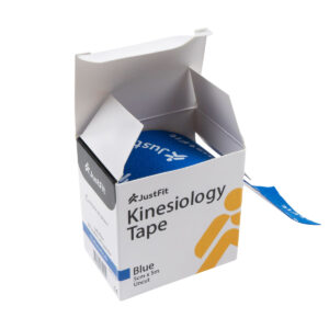 Tape Kinesiologie-Band aus Baumwolle 5m JustFit 43 Tape Kinesiologie-Band aus Baumwolle 5m blau 1