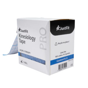 Tape Kinesiologie-Band aus Baumwolle 5m JustFit 42 Tape Kinesiologie-Band aus Baumwolle 5m blau 3