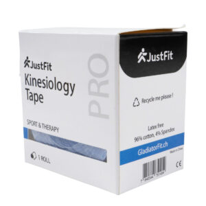 Tape Kinesiologie-Band aus Baumwolle 5m JustFit 41 Tape Kinesiologie-Band aus Baumwolle 5m blau 4