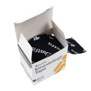 Tape Kinesiologie-Band aus Baumwolle 5m JustFit 31 Tape Kinesiologie-Band aus Baumwolle 5m schwarz 3