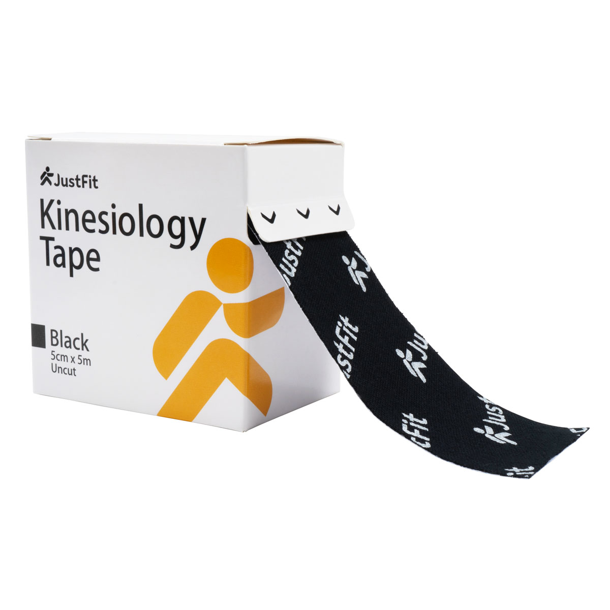 Tape Kinesiologie-Band aus Baumwolle 5m JustFit 5 Tape Kinesiologie-Band aus Baumwolle 5m schwarz 4