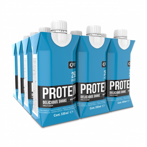 Delicious Whey Protein Shake 330ml QNT (lot de 12) 1 QNT Delicious Whey Shakes 12 x 330ml vanille