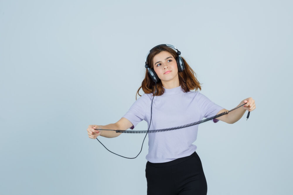 expressive young woman posing